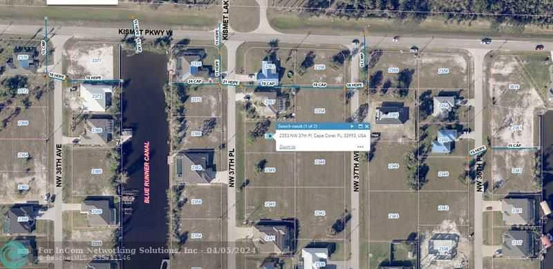 2353 37th Pl, Cape Coral, Residential Land/Boat Docks,  for sale, PROPERTY EXPERTS 