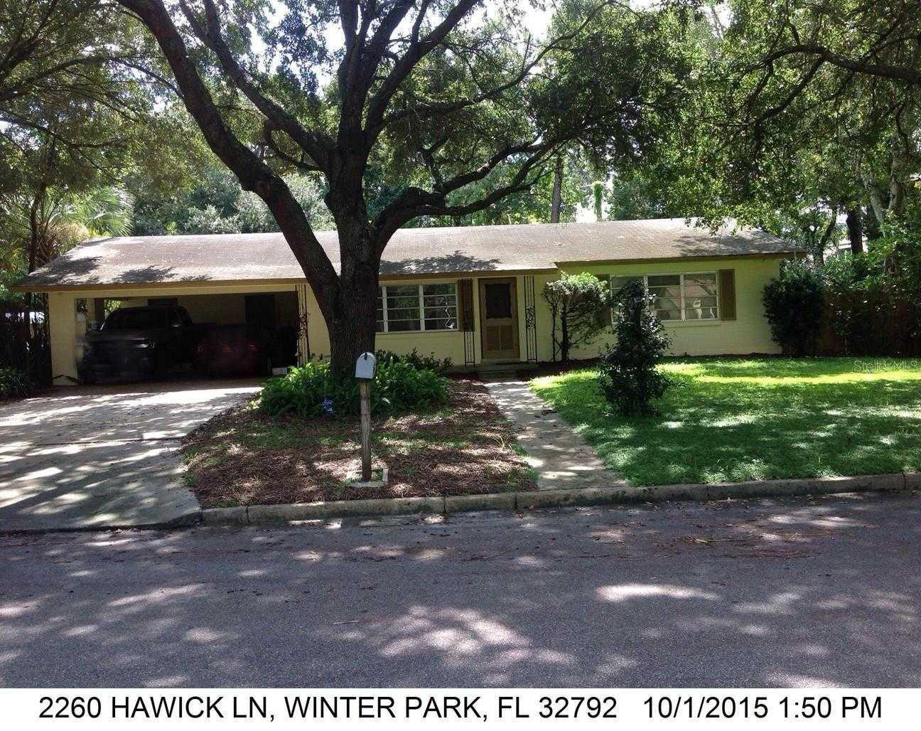 2260 HAWICK, WINTER PARK, Single Family Residence,  for sale, PROPERTY EXPERTS 